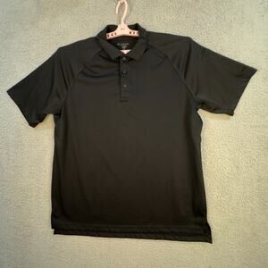 Harrington Mens Golf Shirt XL Black Short Sleeve Performance